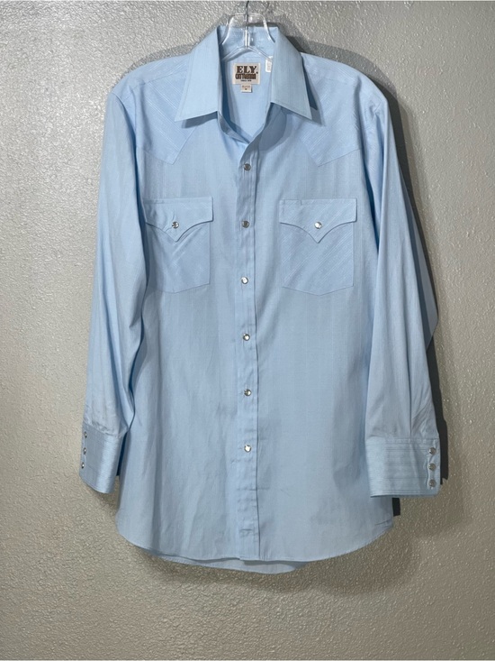 Ely Cattleman Other - ELY Cattleman Blue Simple Long Sleeve Pearl Snap - Size Medium